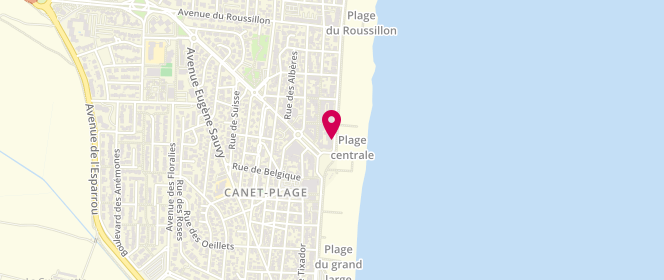 Plan de Canet Sup Ocean Med, 1 Côte Vermeille, 66140 Canet-en-Roussillon
