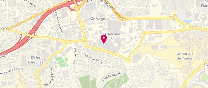 Plan de Rougegorge Lingerie, 115 avenue de l'Université 0 0, 83160 La Valette-du-Var
