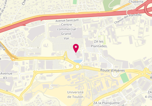 Plan de Kiabi, avenue de l'Université, 83160 La Valette-du-Var