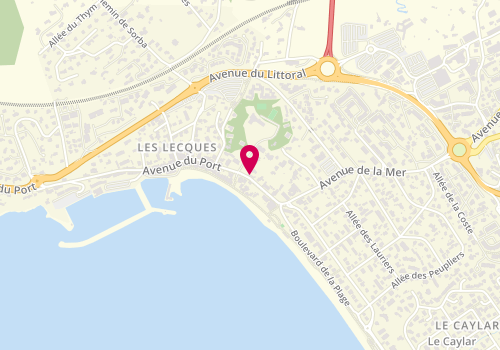 Plan de CASABONA Sabrine, 18 avenue du Port, 83270 Saint-Cyr-sur-Mer