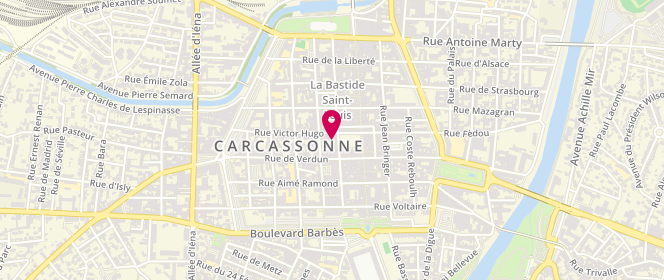Plan de Bleu Marine, 16 place Carnot, 11000 Carcassonne