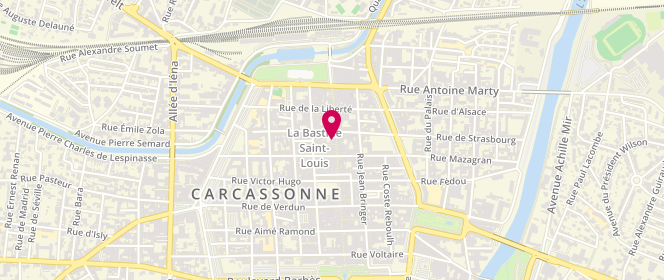 Plan de Chez Carole, 23 Rue Georges Clemenceau, 11000 Carcassonne