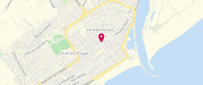 Plan de Nadia la Boutique, 9 avenue du Casino, 34350 Valras-Plage