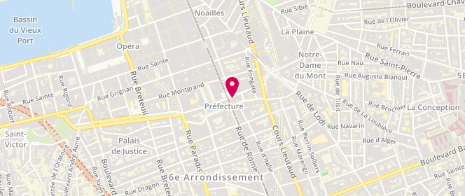 Plan de Simi Claude Fourrures, 2 Rue Lafon, 13006 Marseille