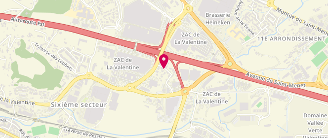 Plan de Asb, Centre Commercial la Valentine Route Sablière, 13011 Marseille