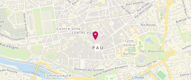 Plan de Pant's, 7 Rue Serviez, 64000 Pau