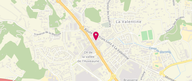 Plan de La Halle Chaussures & Maroquinerie, Zone Aménagement De
246 Route des 3 Lucs à la Valentine, 13011 Marseille