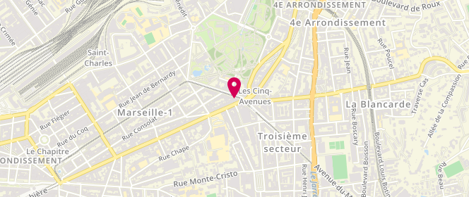 Plan de Valentin'e Lingerie de Luxe et Prêt à Porter, 233 Boulevard de la Libération, 13004 Marseille