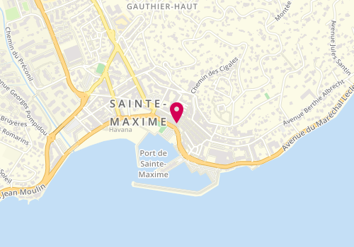 Plan de Kiwi Saint Tropez, 34 Rue Gambetta, 83120 Sainte-Maxime