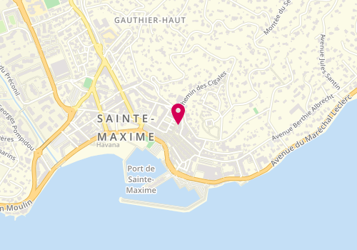 Plan de Lourmarine, 27 Rue Courbet, 83120 Sainte-Maxime