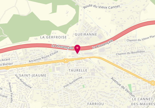 Plan de La Halle Chaussures & Maroquinerie, 954 Chemin du Bouillidou - Quartier
Trav. Taurelle, 83340 Le Cannet-des-Maures