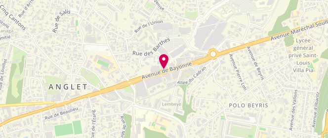 Plan de Les Coulisses du Style, 45 avenue de Bayonne Centre Oronoz, 64600 Anglet
