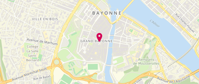 Plan de Petit Bateau, 2 place Louis Pasteur, 64100 Bayonne