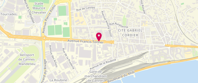 Plan de La Halle Chaussures & Maroquinerie, Zone Industrielle des Tourrades
Avenue Francis Tonner, 06150 Cannes