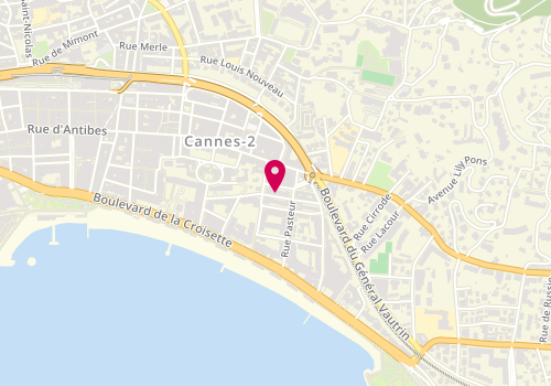 Plan de Mademoiselle Croisette Cannes, 5 Rue du Général Ferrié, 06400 Cannes