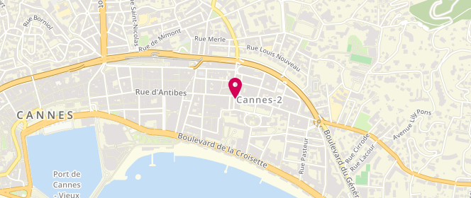 Plan de United Colors Of Benetton, 104, Rue d'Antibes, Angle
Rue la Fontaine, 06400 Cannes