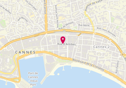 Plan de Petit Bateau, 50 Rue d'Antibes, 06400 Cannes