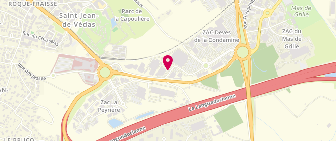 Plan de La Halle Aux Chaussures, Zc Carrefour Zone Aménagement Deves Condamines, 34430 Saint-Jean-de-Védas