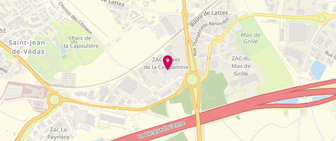 Plan de Valege, Centre Commercial Carrefour
Route de Sète, 34430 Saint-Jean-de-Védas
