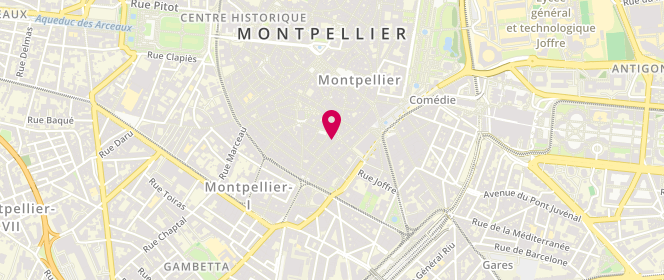 Plan de 36th Avenue Montpellier magasin streetwear, sneackers, accessoires de mode, 36 Grand Rue Jean Moulin, 34000 Montpellier