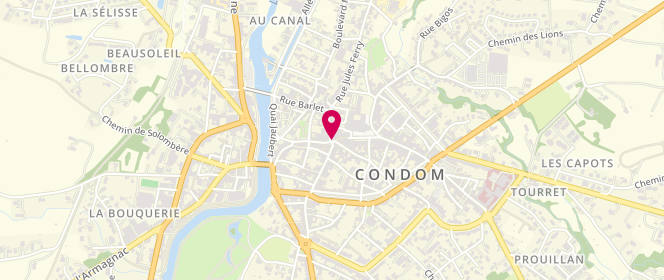 Plan de Popines, 10 Place Lion d'Or, 32100 Condom