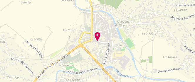 Plan de Taffetas et Compagnie, 12 place de la Canourgue, 30170 Saint-Hippolyte-du-Fort