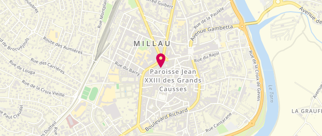 Plan de Passion Lingerie, 10 Rue Mandarous, 12100 Millau