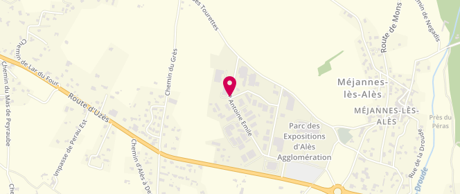 Plan de Arimex et Gm Distribution, 421 Rue Antoine Emile, 30340 Méjannes-lès-Alès
