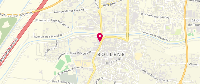 Plan de Sportonic Prêt à porter et Sport Bollène, 22 avenue Pasteur, 84500 Bollène