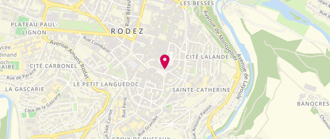 Plan de Jacqueline Riu, 2 place du Bourg, 12000 Rodez
