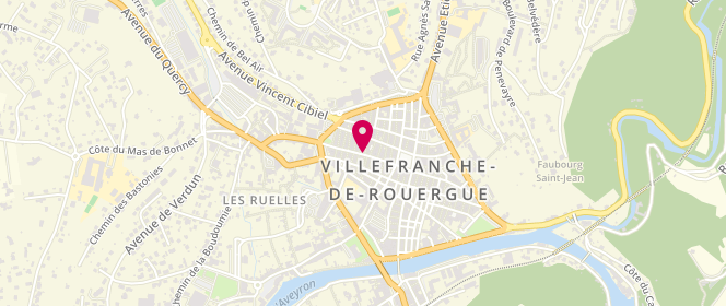 Plan de Au Bleuet, 24 Rue Marcellin Fabre, 12200 Villefranche-de-Rouergue