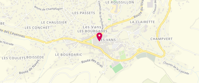 Plan de LaTribu.shop, 13 Rue du Marché, 07140 Les Vans