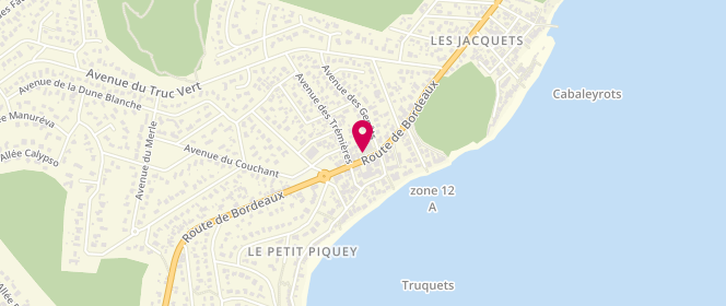 Plan de Horizons Lointains, boutique de Petit-Piquey - Vêtements et accessoires pour femmes, 47 Route de Bordeaux, 33950 Lège-Cap-Ferret