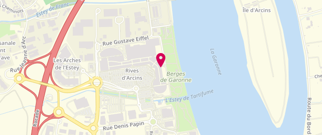 Plan de Célio, Centre Commercial Régional Rives d'Arcins, 33130 Bègles