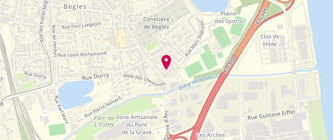 Plan de Petit Bateau, Centre Commercial Rives d'Arcins Rocade Sorti Chemin Tartifume, 33130 Bègles