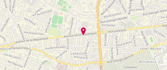 Plan de Les Caprices de Coline, 38 avenue de la République, 33200 Bordeaux