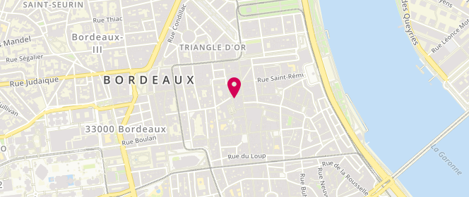 Plan de Blue Box, Promenade Sainte-Catherine
9 Rue Margaux, 33000 Bordeaux