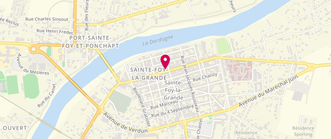 Plan de Ma Petite Boutique, 54 Rue de la République, 33220 Sainte-Foy-la-Grande
