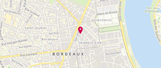 Plan de Vanessa Bruno, 11 Rue Jean Jacques Rousseau, 33000 Bordeaux