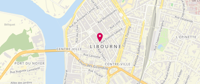 Plan de Le Boudoir de Lise, 42 Rue Michel Montaigne, 33500 Libourne