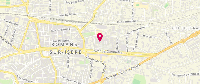 Plan de Guess, 60 avenue Gambetta, 26100 Romans-sur-Isère