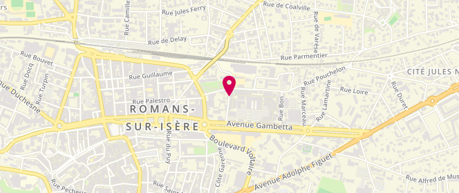 Plan de Comptoir des Cotonniers, 60 avenue Gambetta, 26100 Romans-sur-Isère