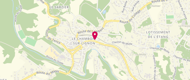 Plan de Hardy Boutique, 17 Route de Saint-Agrève, 43400 Le Chambon-sur-Lignon