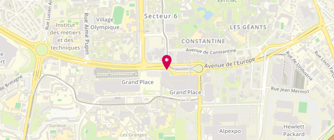Plan de Etam Lingerie, Grand Place C.C, 38100 Grenoble