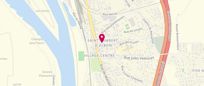 Plan de Société des Magasins Berthet, place Gaston Oriol, 26140 Saint-Rambert-d'Albon