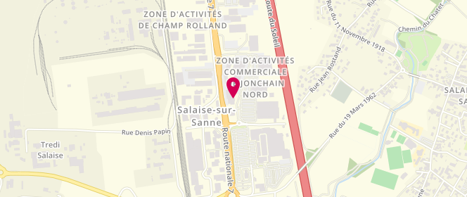 Plan de La Halle, Zone Aménagement Du
14 Rue Jonchain N
Rue Jonchain S, 38150 Salaise-Sur-Sanne, France