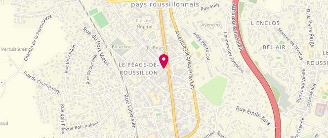 Plan de Lingerie Mercerie Veyrier, 6 Rue du Centre, 38550 Le Péage-de-Roussillon