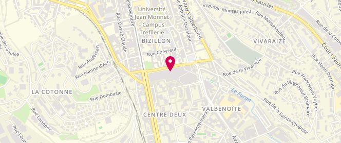 Plan de Jules, Rue des Docteurs Charcot Centre Commercial, 42100 Saint-Étienne