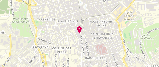 Plan de Damart, 14 place des Ursules, 42000 Saint-Étienne