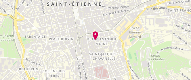 Plan de Ba&Sh, 4 Rue Georges Dupré, 42000 Saint-Étienne